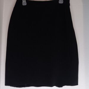 Ann Taylor Pleated Pencil Skirt Knee Length Black Size 2